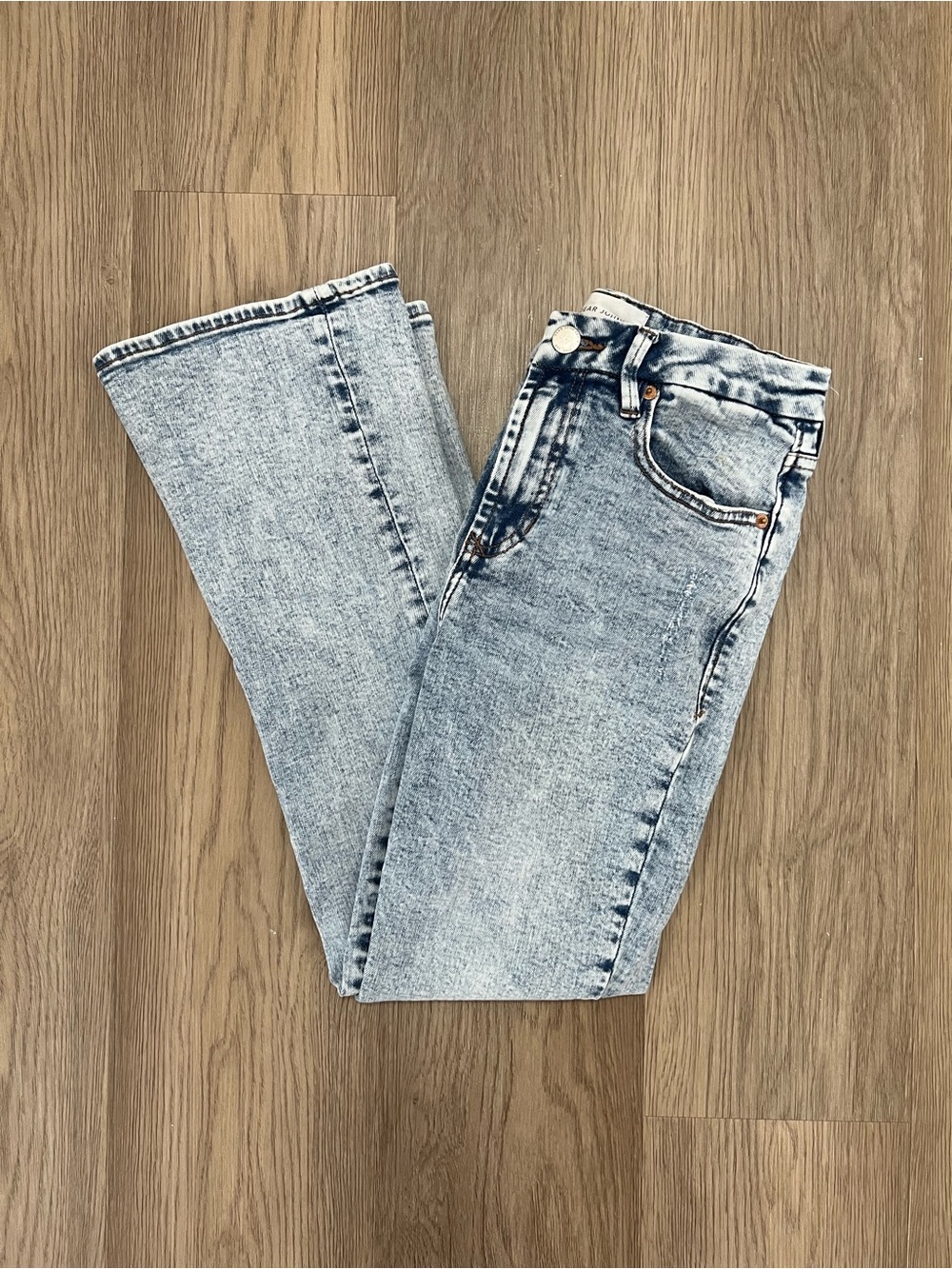 Dear John Jeanne Flare Jeans Womens 27 High Rise Acid Wash